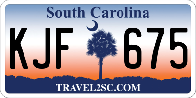 SC license plate KJF675