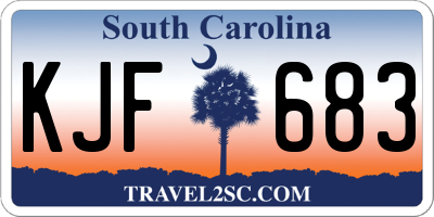 SC license plate KJF683