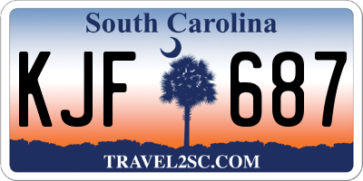 SC license plate KJF687