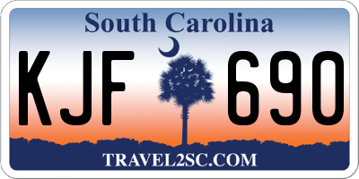 SC license plate KJF690