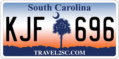 SC license plate KJF696