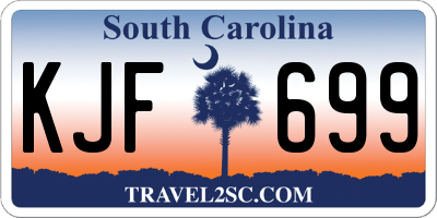 SC license plate KJF699