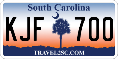 SC license plate KJF700