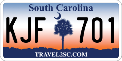 SC license plate KJF701