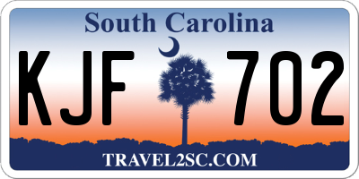SC license plate KJF702
