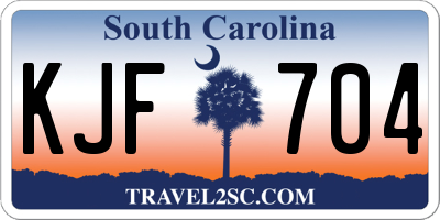 SC license plate KJF704