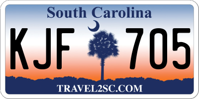 SC license plate KJF705