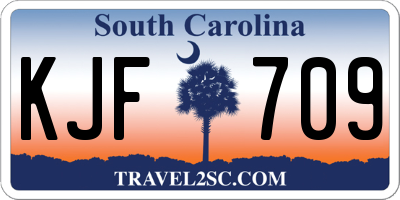 SC license plate KJF709