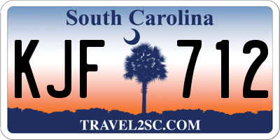 SC license plate KJF712