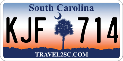 SC license plate KJF714