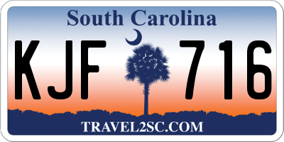 SC license plate KJF716