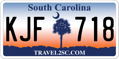 SC license plate KJF718