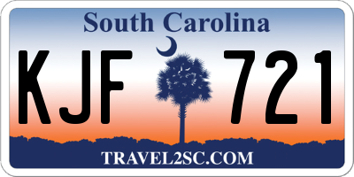 SC license plate KJF721