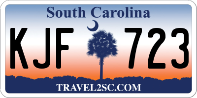 SC license plate KJF723