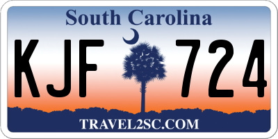 SC license plate KJF724
