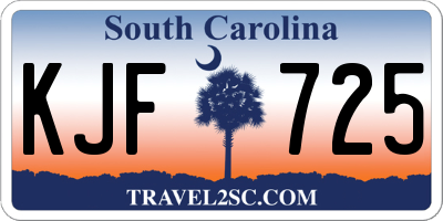 SC license plate KJF725