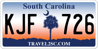 SC license plate KJF726