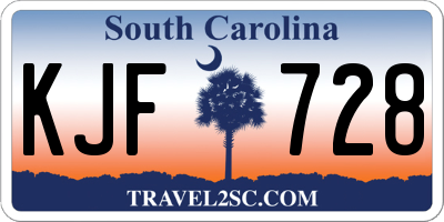SC license plate KJF728