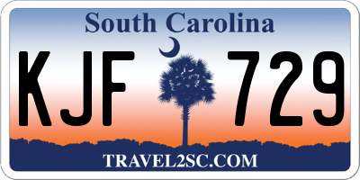 SC license plate KJF729