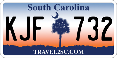 SC license plate KJF732