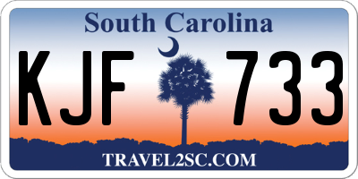SC license plate KJF733