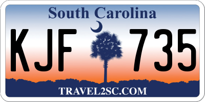 SC license plate KJF735