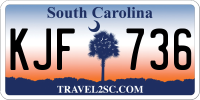 SC license plate KJF736
