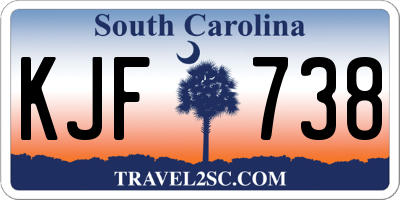 SC license plate KJF738