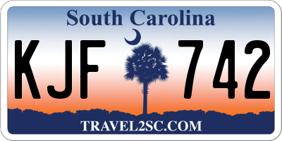 SC license plate KJF742