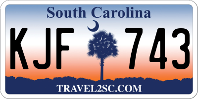 SC license plate KJF743