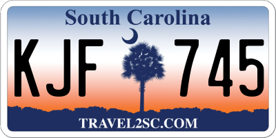 SC license plate KJF745
