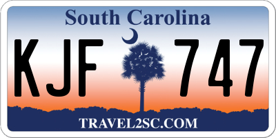 SC license plate KJF747