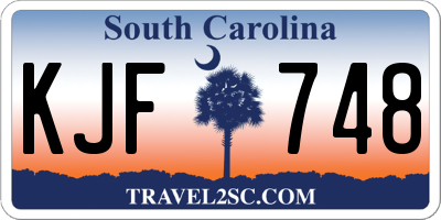 SC license plate KJF748