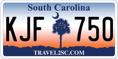 SC license plate KJF750