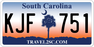 SC license plate KJF751