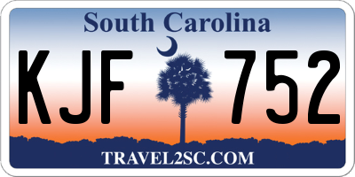 SC license plate KJF752