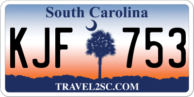 SC license plate KJF753