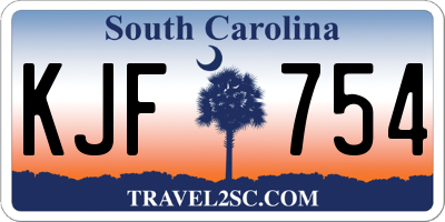 SC license plate KJF754