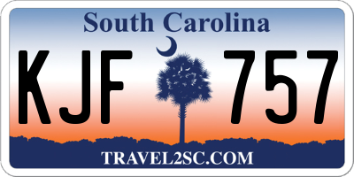 SC license plate KJF757