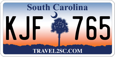 SC license plate KJF765