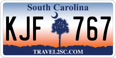SC license plate KJF767