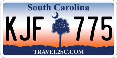 SC license plate KJF775