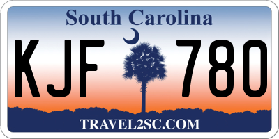 SC license plate KJF780