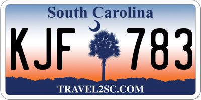 SC license plate KJF783