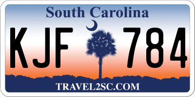 SC license plate KJF784
