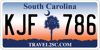 SC license plate KJF786