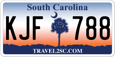 SC license plate KJF788