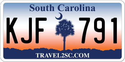 SC license plate KJF791