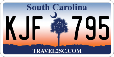 SC license plate KJF795