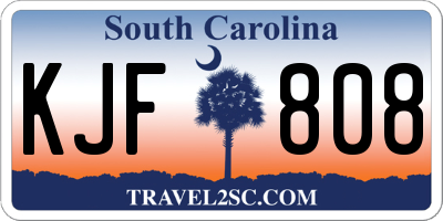 SC license plate KJF808